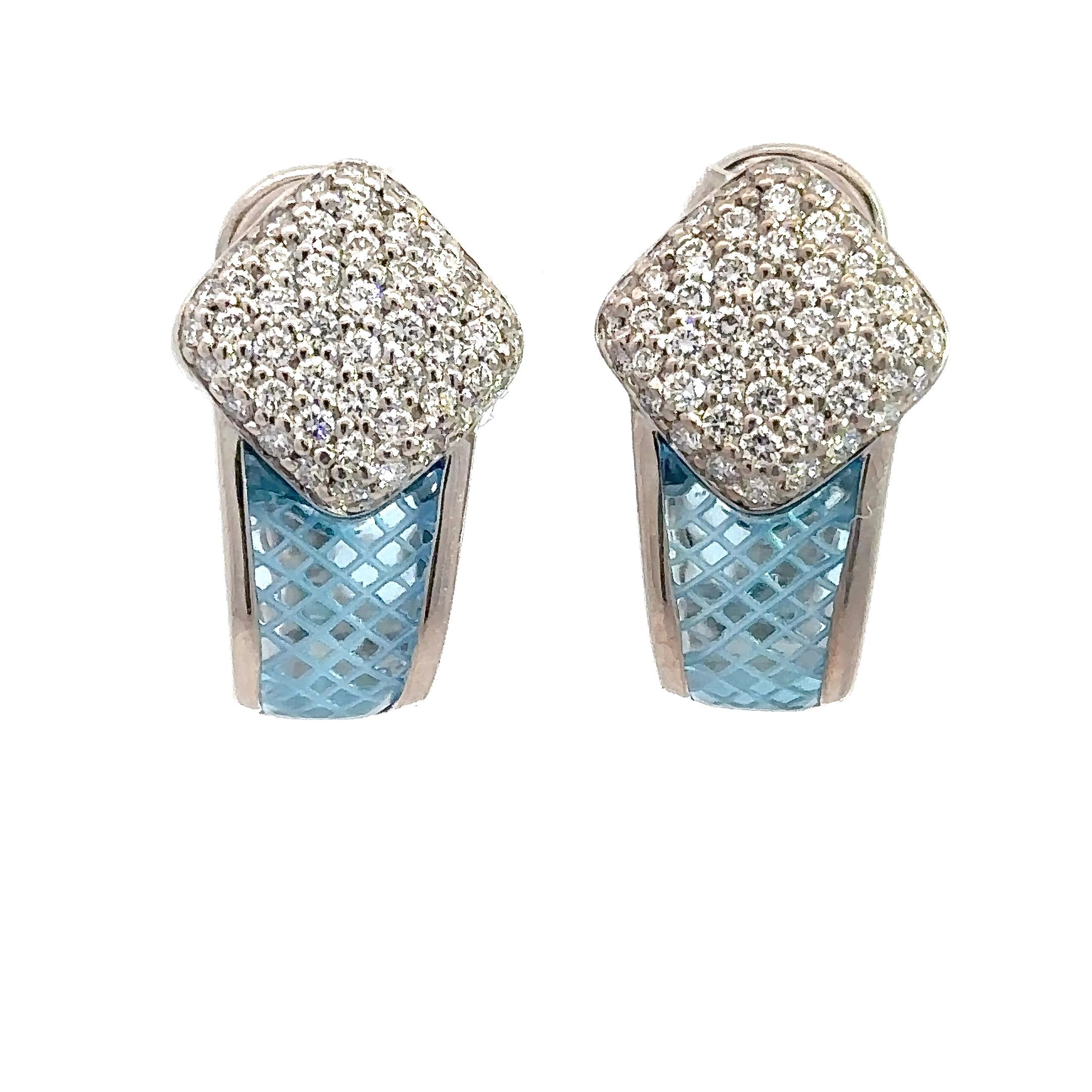 Robert Wander Winc Creations Diamant-Ohrringe aus 18 Karat Gold, handgeschnitzt im Angebot 3