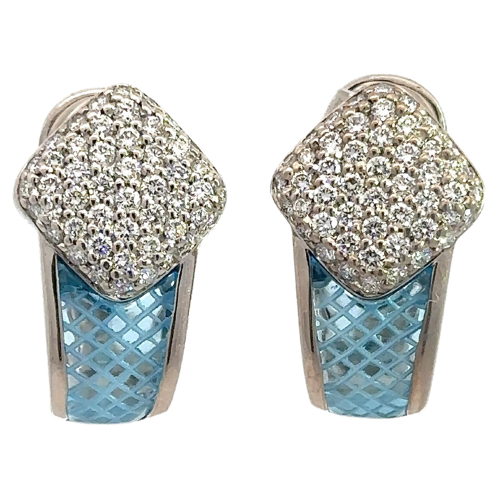 Robert Wander Winc Creations Diamant-Ohrringe aus 18 Karat Gold, handgeschnitzt im Angebot