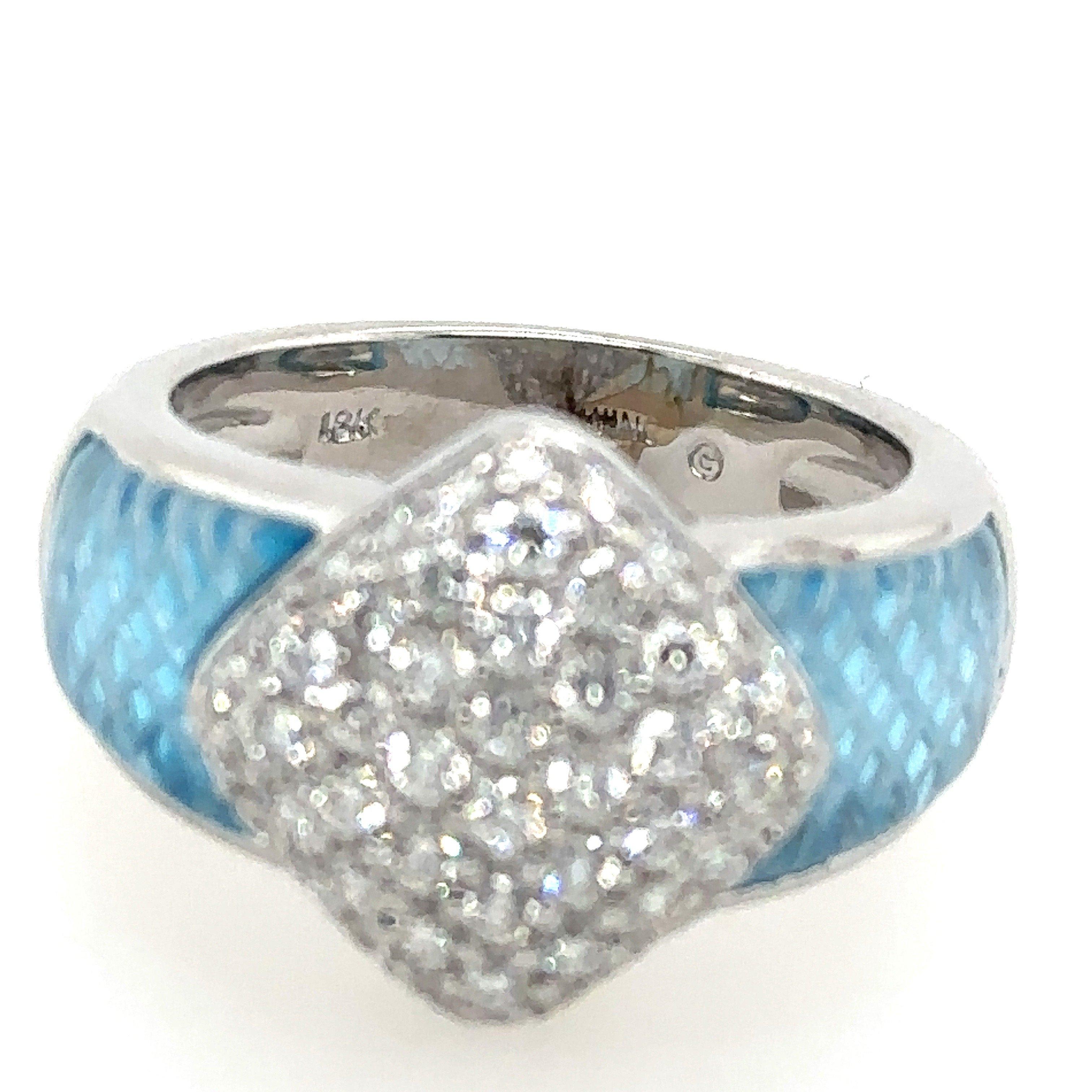 Robert Wander Winc Creations Diamond 18K Gold Hand Carved Ring 1