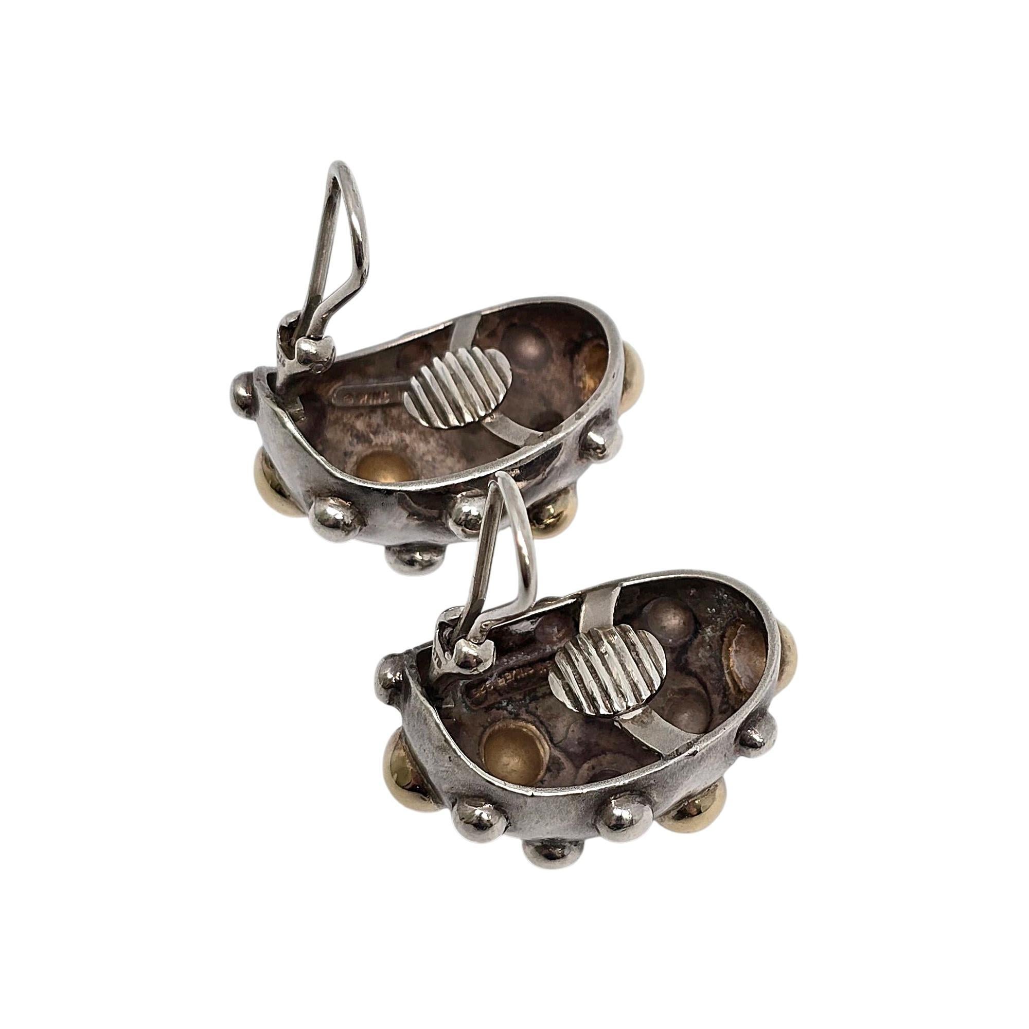 De las mujeres Pendientes con clip Robert Wander WINC de plata de ley con detalles en oro de 18 quilates #20914 en venta