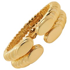 Robert Wander Yellow Gold Ribbed Bangle Set