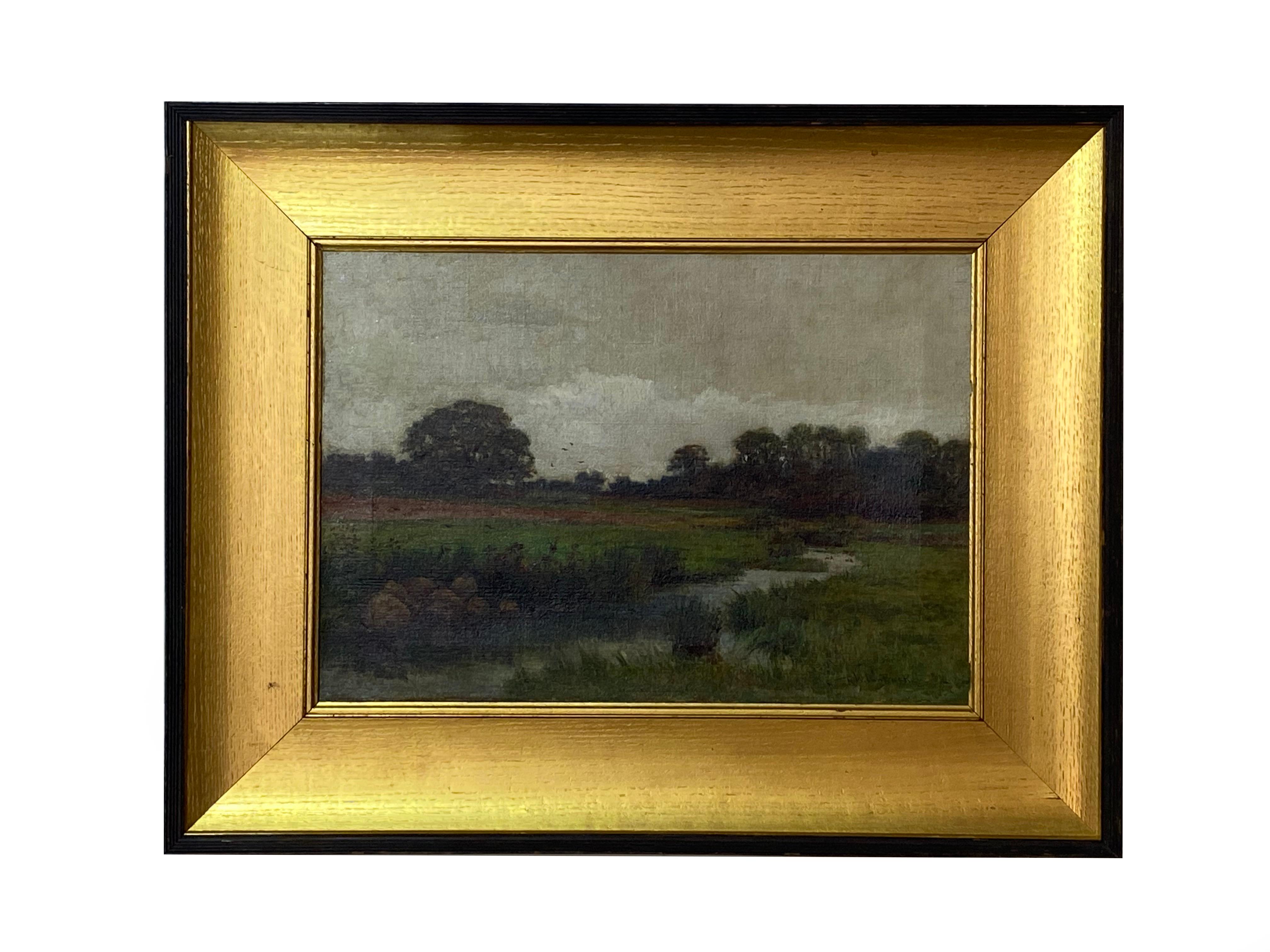 Robert Ward van Boskerck Landscape Painting - Robert Ward Van Boskerck, 1855-1932, Marsh view in the Meadow.