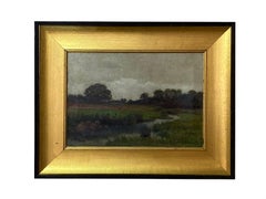 Antique Robert Ward Van Boskerck, 1855-1932, Marsh view in the Meadow.