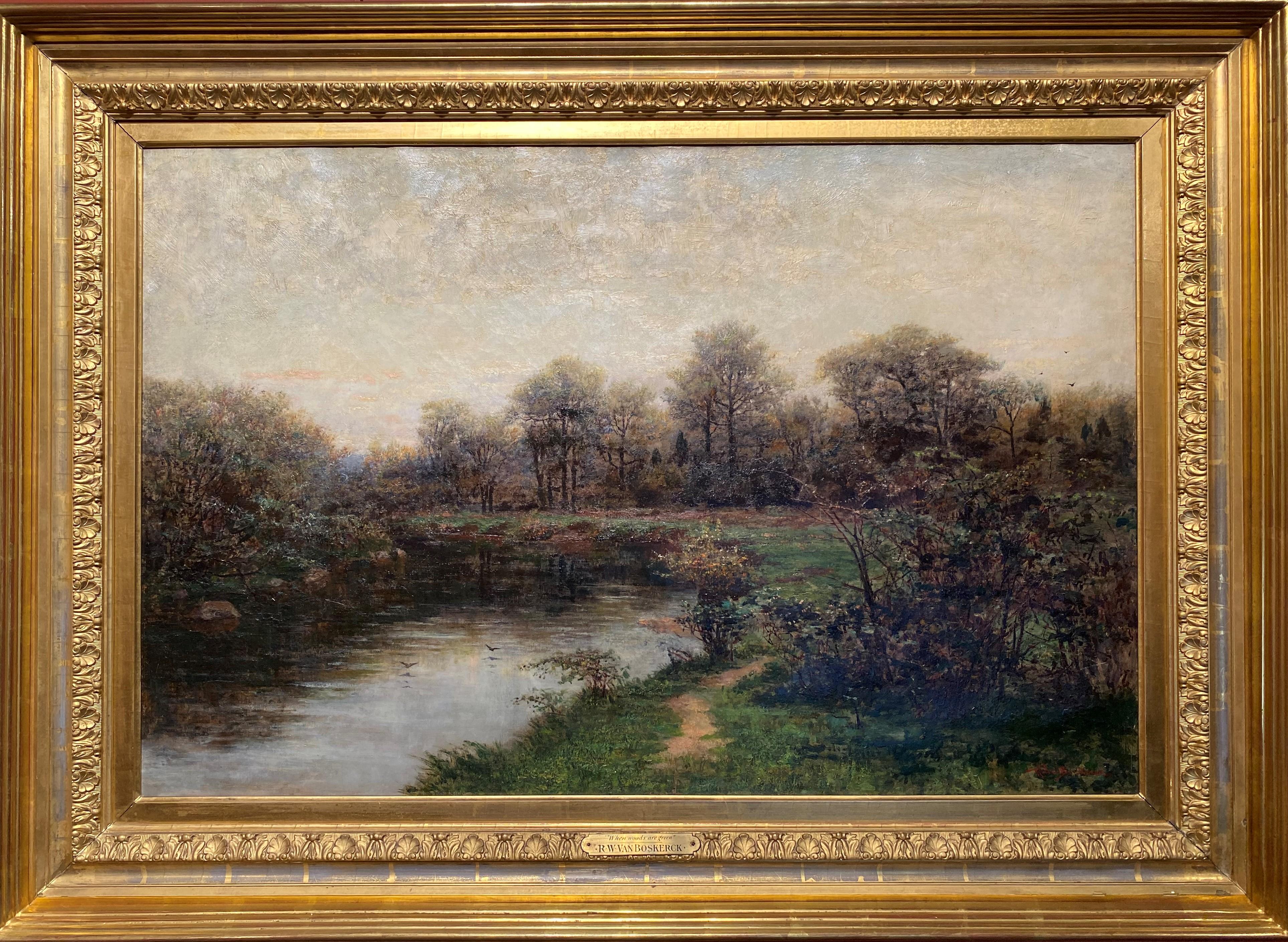 Landscape Painting Robert Ward van Boskerck - e Quand les bois sont verts
