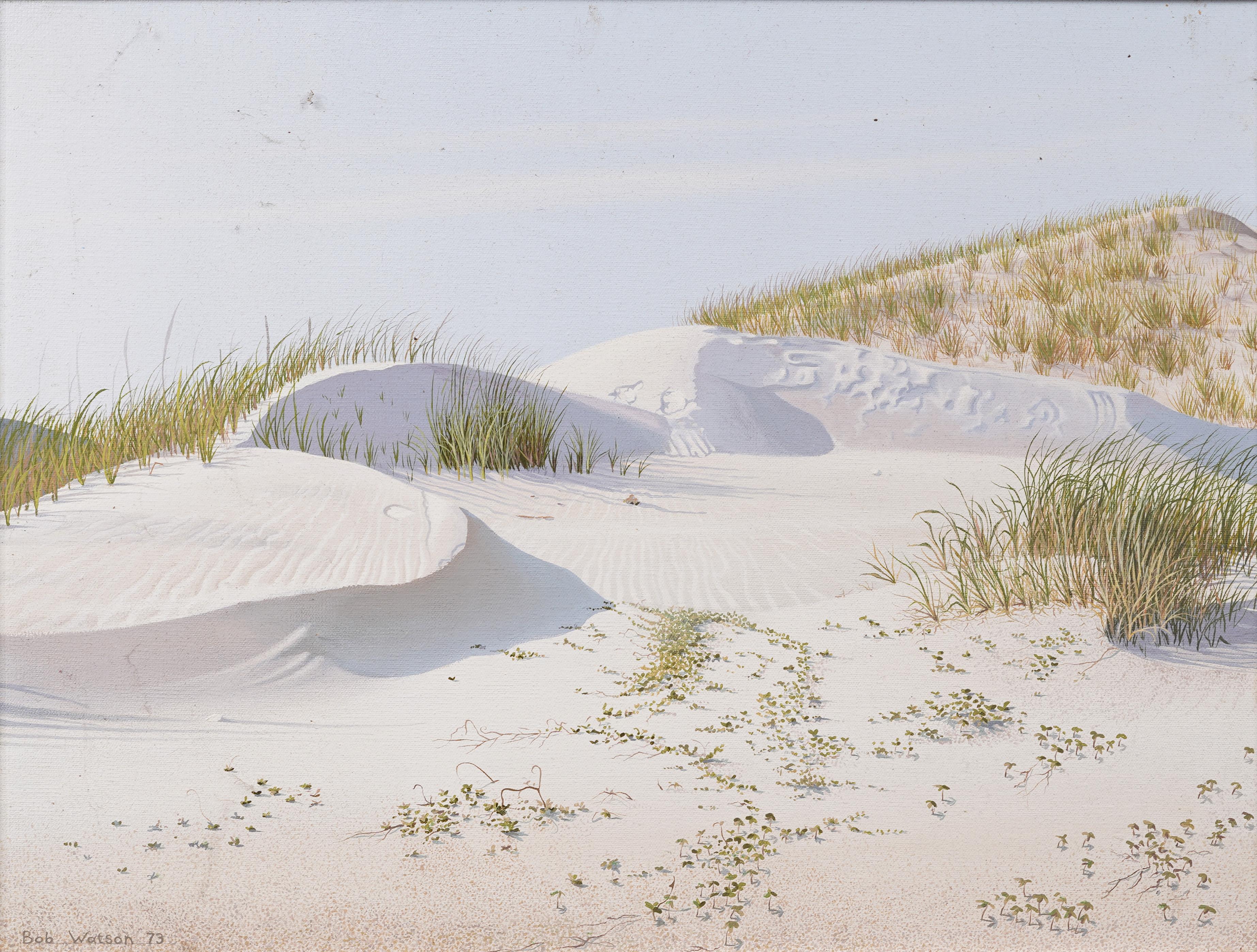 Very finely painted American realist beach scene painting. 
 The work is located as 