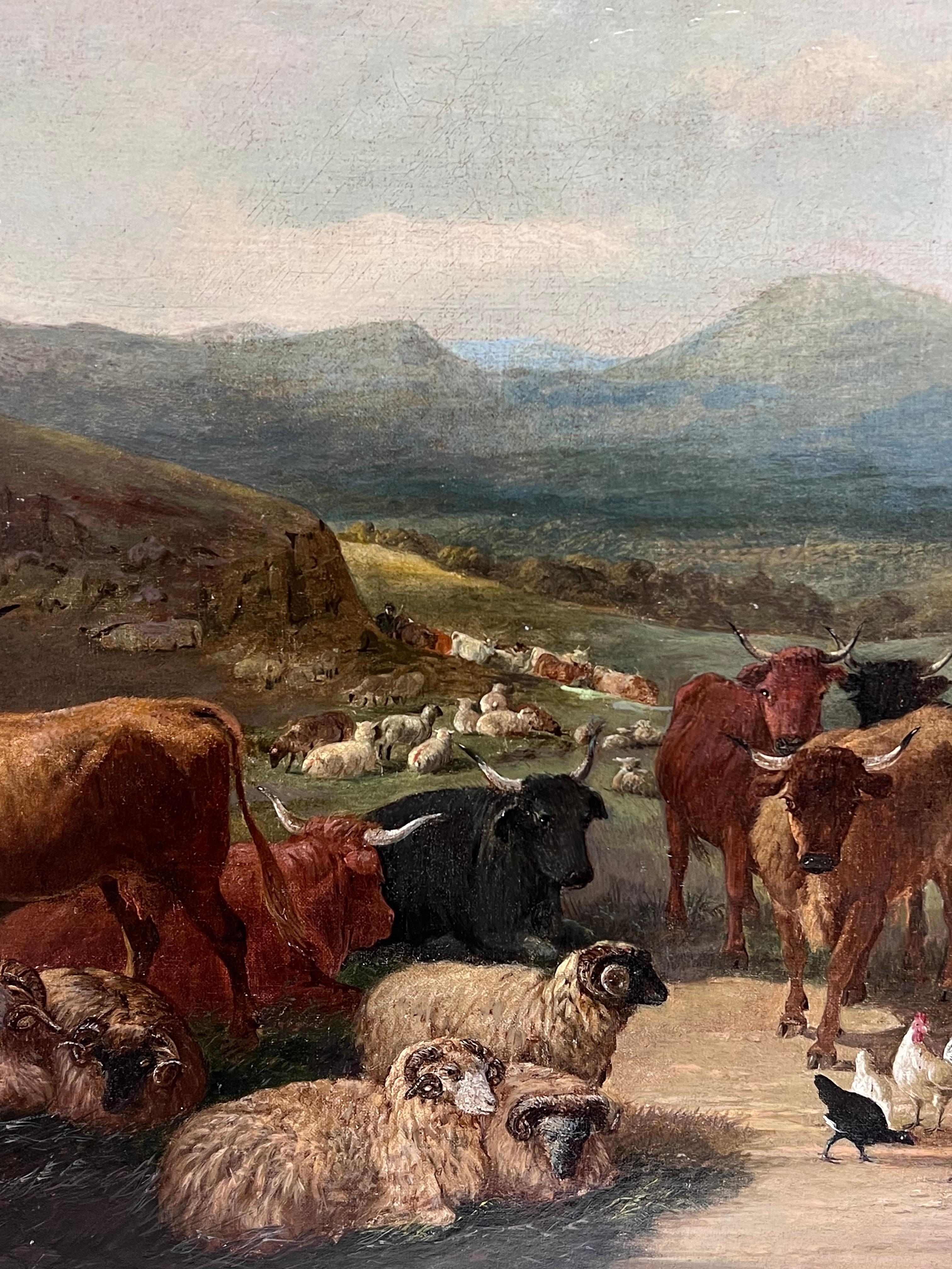 La famille Highland
École britannique, 19e siècle
Cercle de Robert Watson (britannique, 1856-1920)
peinture à l'huile sur toile, encadrée
encadré : 25 x 45 pouces
toile : 20 x 38.5 pouces
état : très bon
provenance : collection privée, UK


