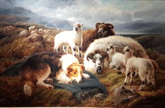 19th Century Cattle & Dog painting 'Man's Best Friend' by Robert Watson
