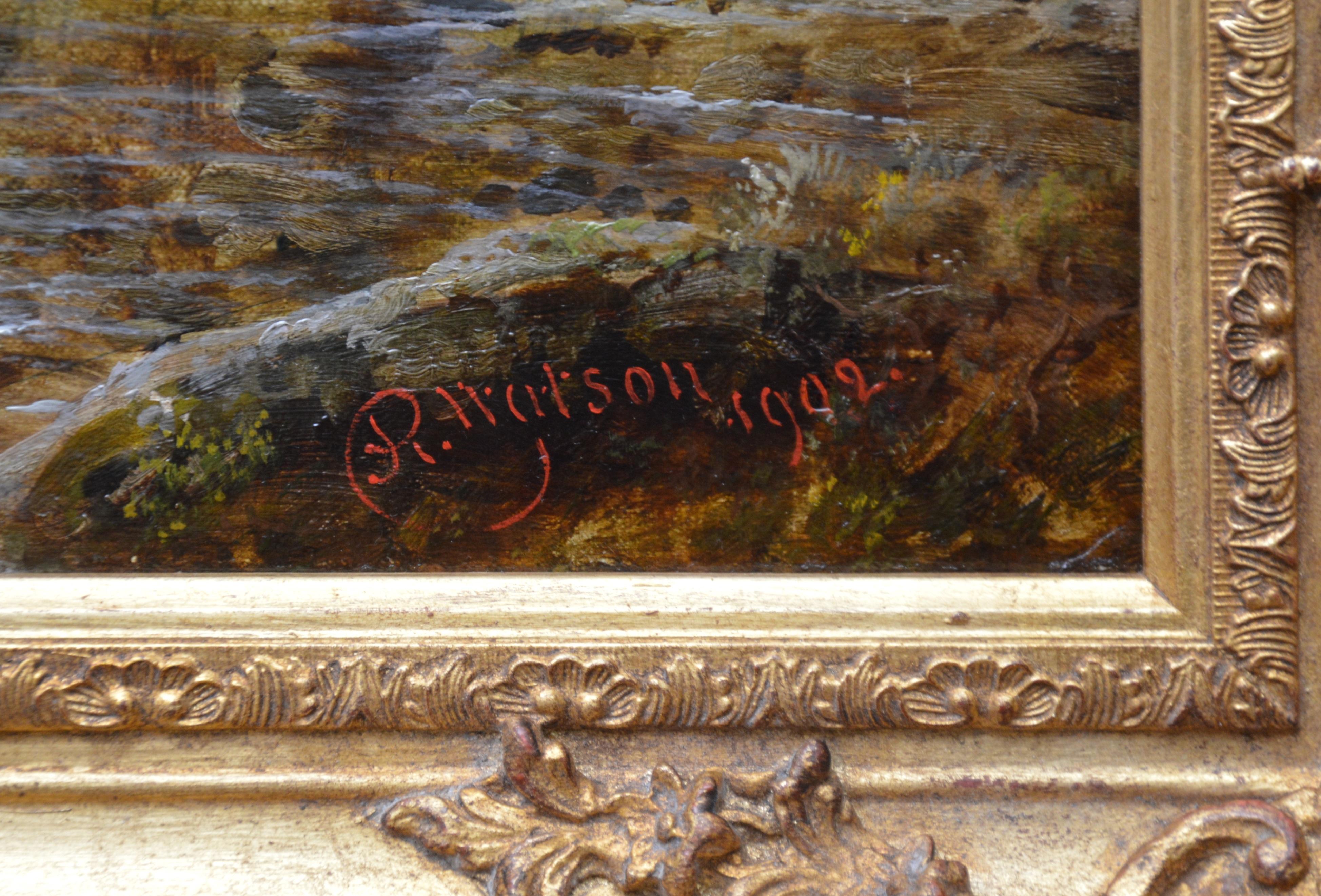 The Banks of Loch Lomond - Large Scottish Highlands Landscape Oil Painting  5