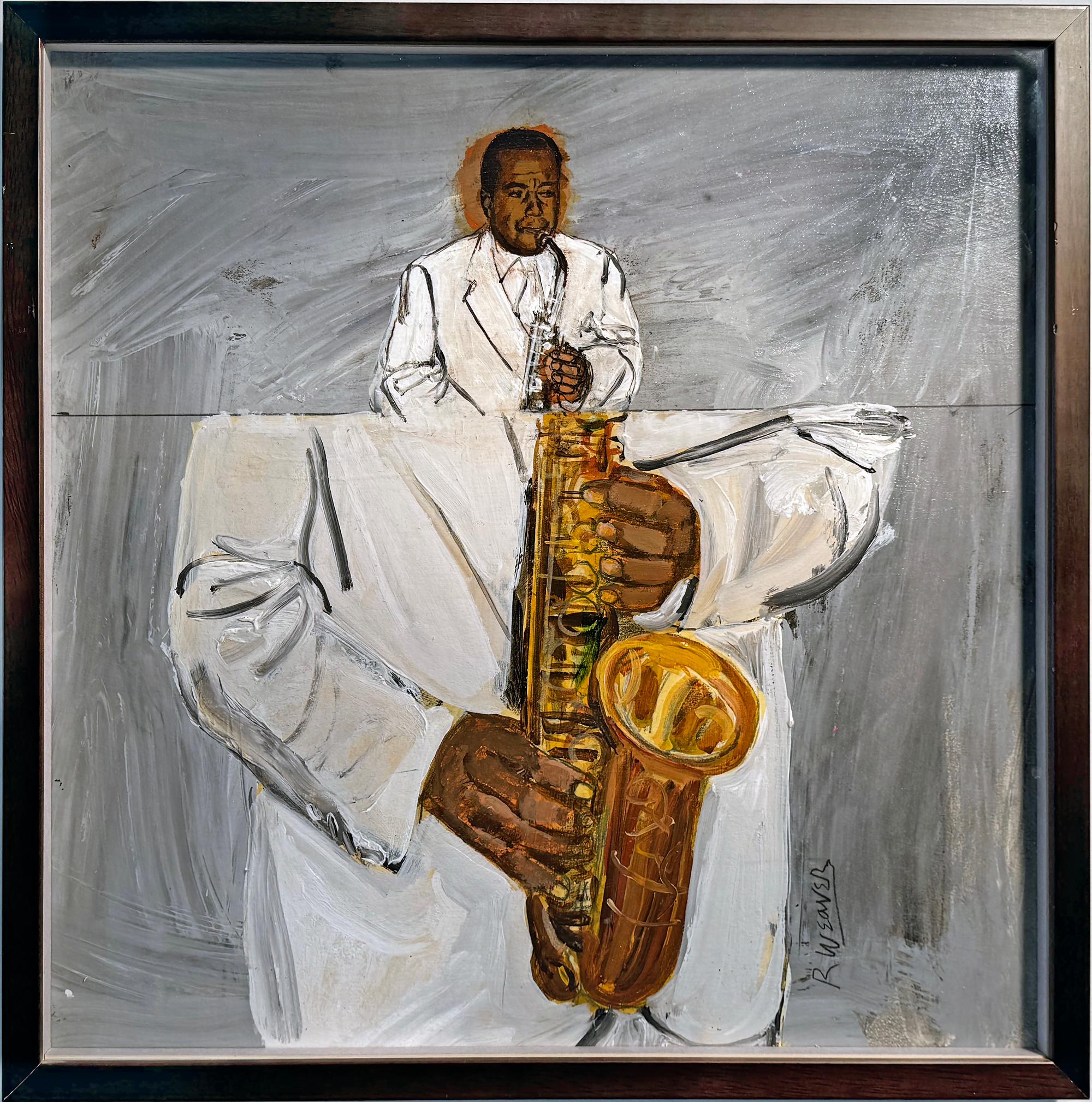 Il ne s'agit pas seulement d'une illustration de couverture représentant le légendaire Charlie Parker jouant du saxophone. 
Il s'agit d'un concept graphique inventif de l'illustrateur Robert Weaver. 
En montrant le sujet en deux parties. L'idée