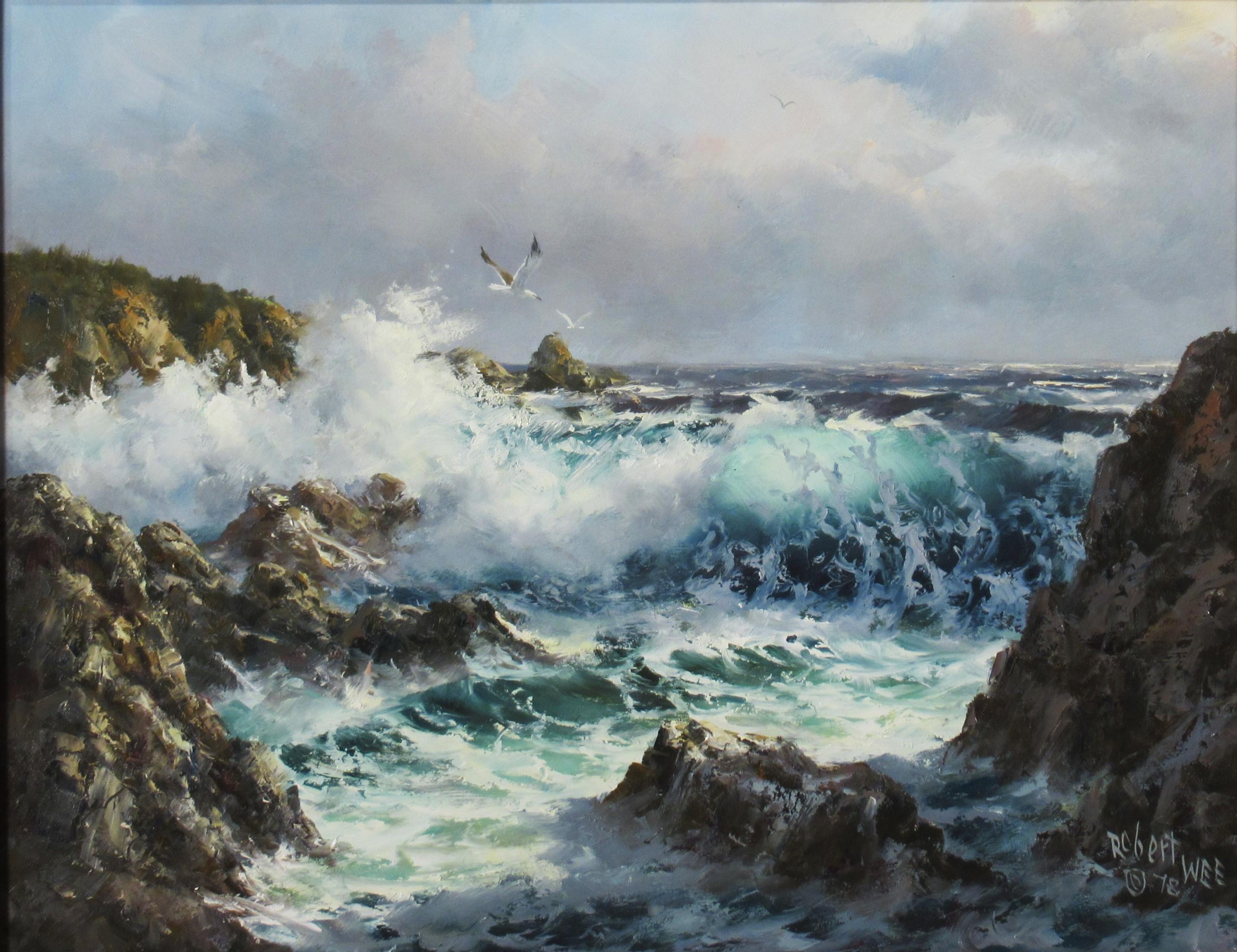 Kalifornische Küste – Painting von Robert Wee