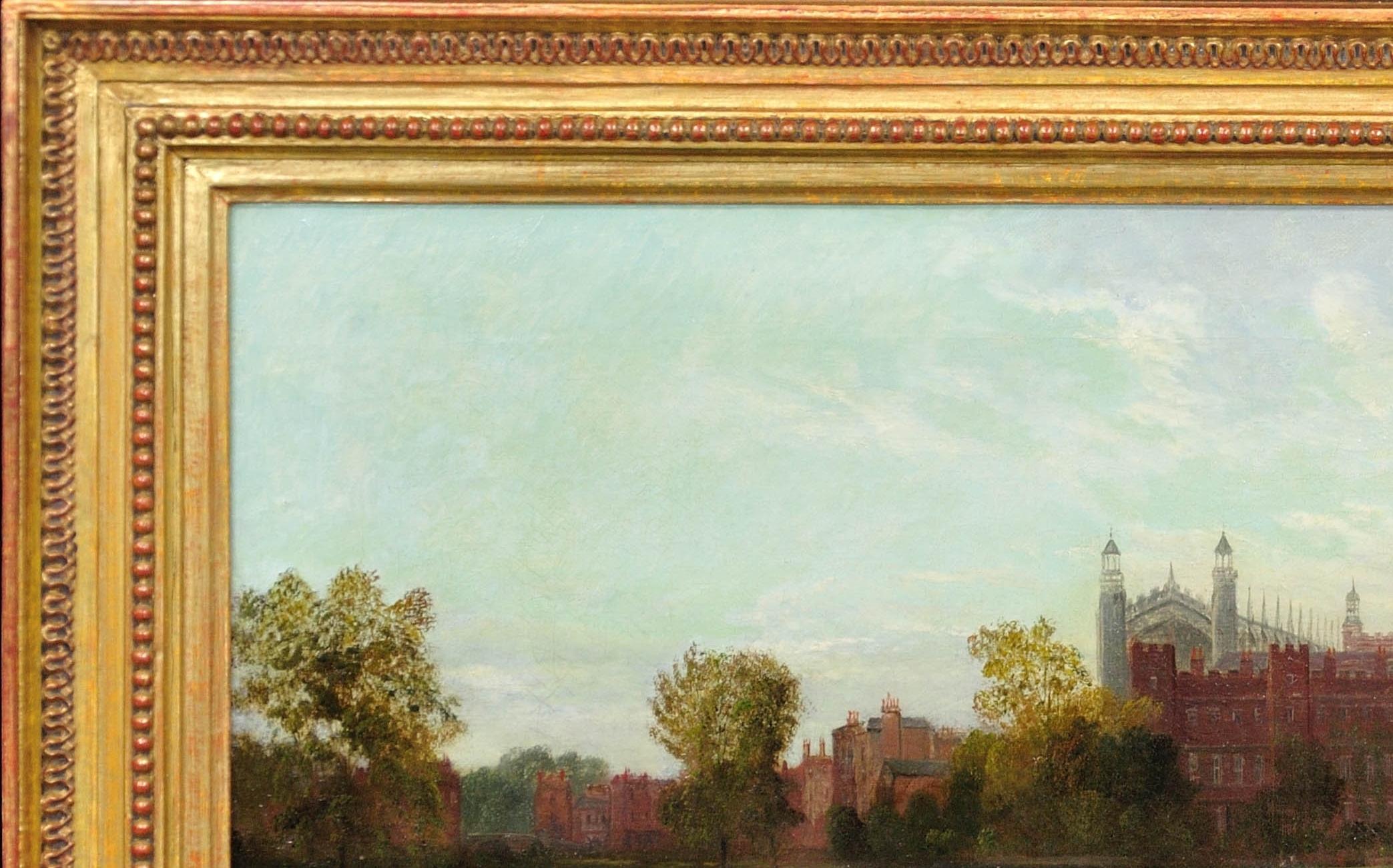 Eton College and Chapel and the Banks of the River Thames.Victorian Oil Painting 10