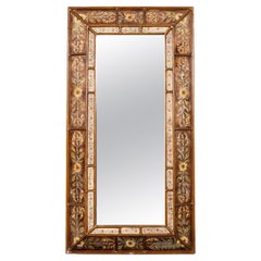 Robert Weiss Reverse Painted Glass Mirror