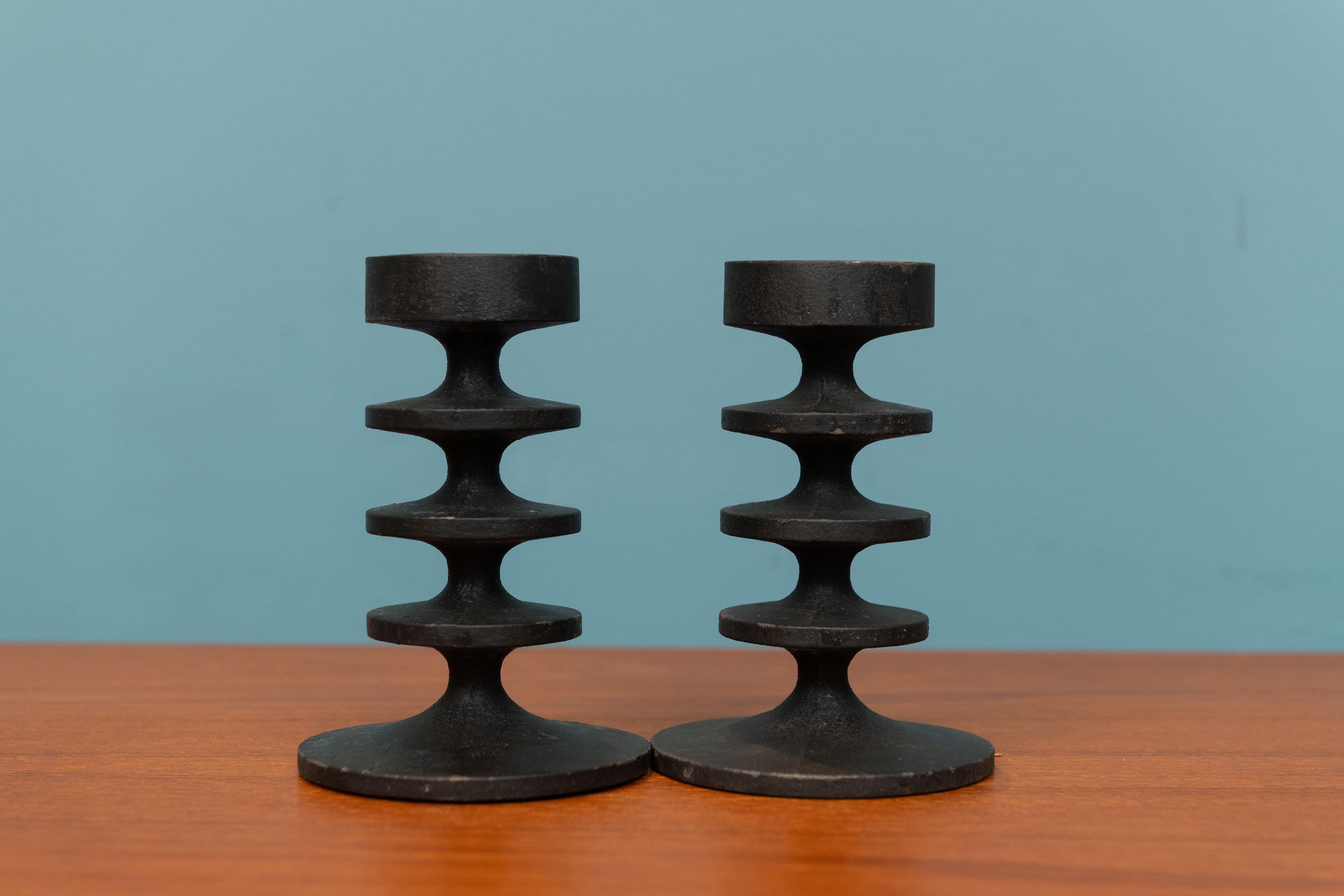 English Robert Welch Brutalist Candlesticks For Sale