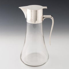 Robert Welch Silver and Glass Claret Jug 1974