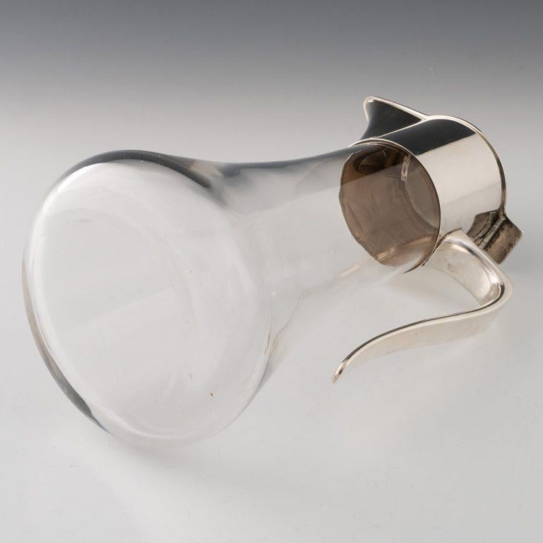 Robert Welch Silver and Glass Claret Jug 1974 For Sale 2