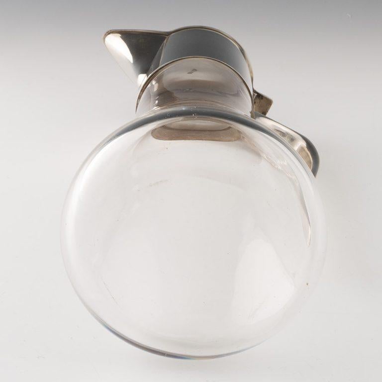 Robert Welch Silver and Glass Claret Jug 1974 For Sale 4