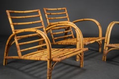 Robert Wengler, Three Danish 1940s Wicker Chairs / Armchairs