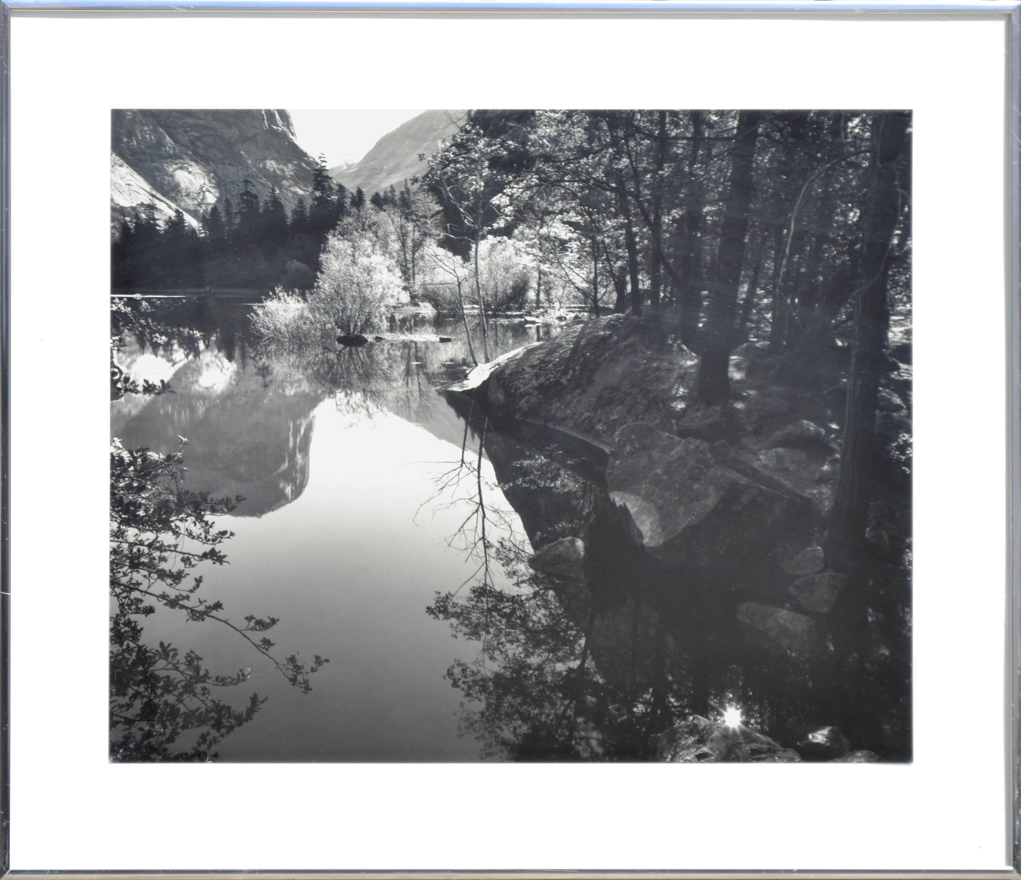 Sierra Mountain Reflections - Black & White Landscape Photograph