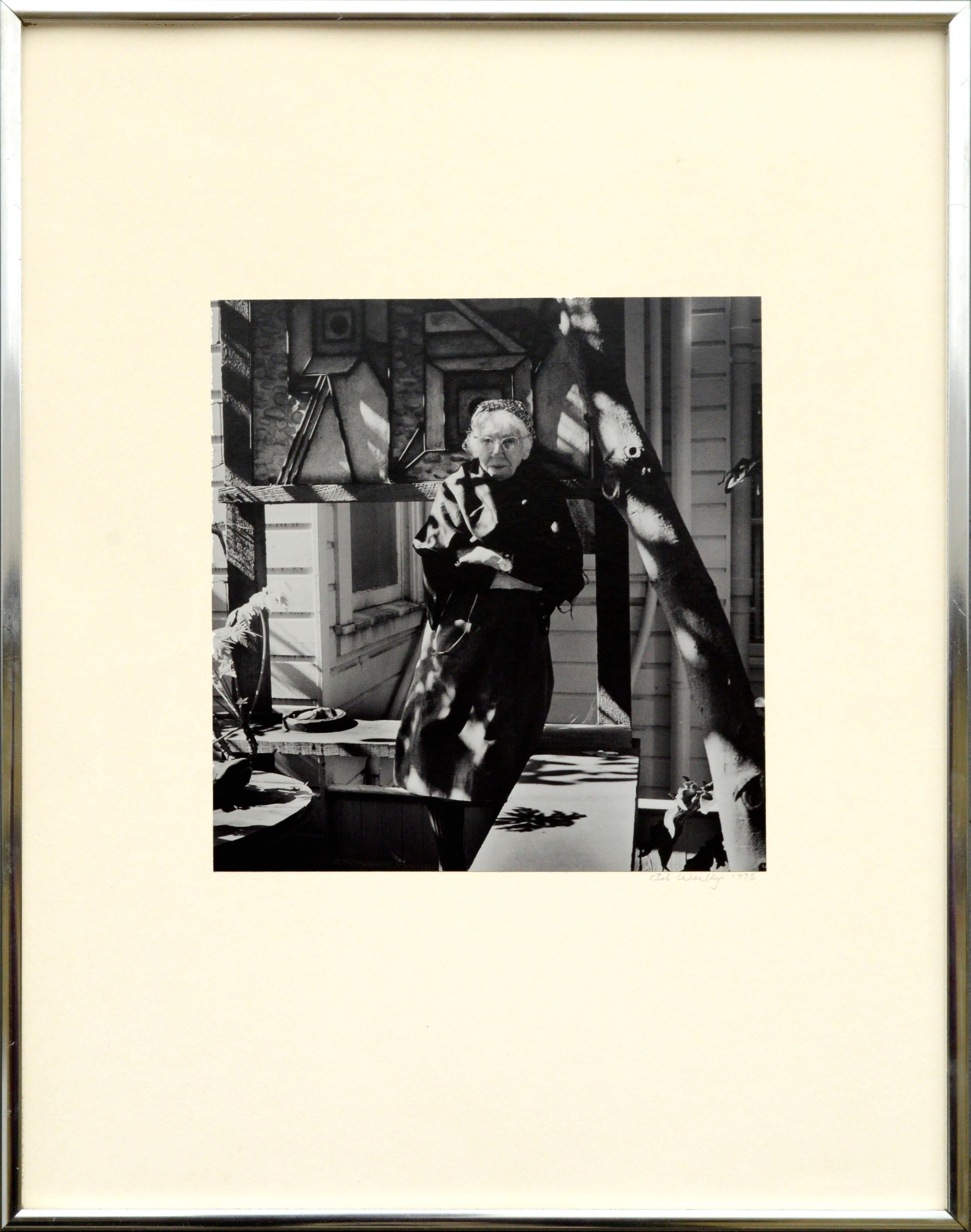 Robert Werling Figurative Photograph - Portrait of Imogen Cunningham - Black & White Photograph