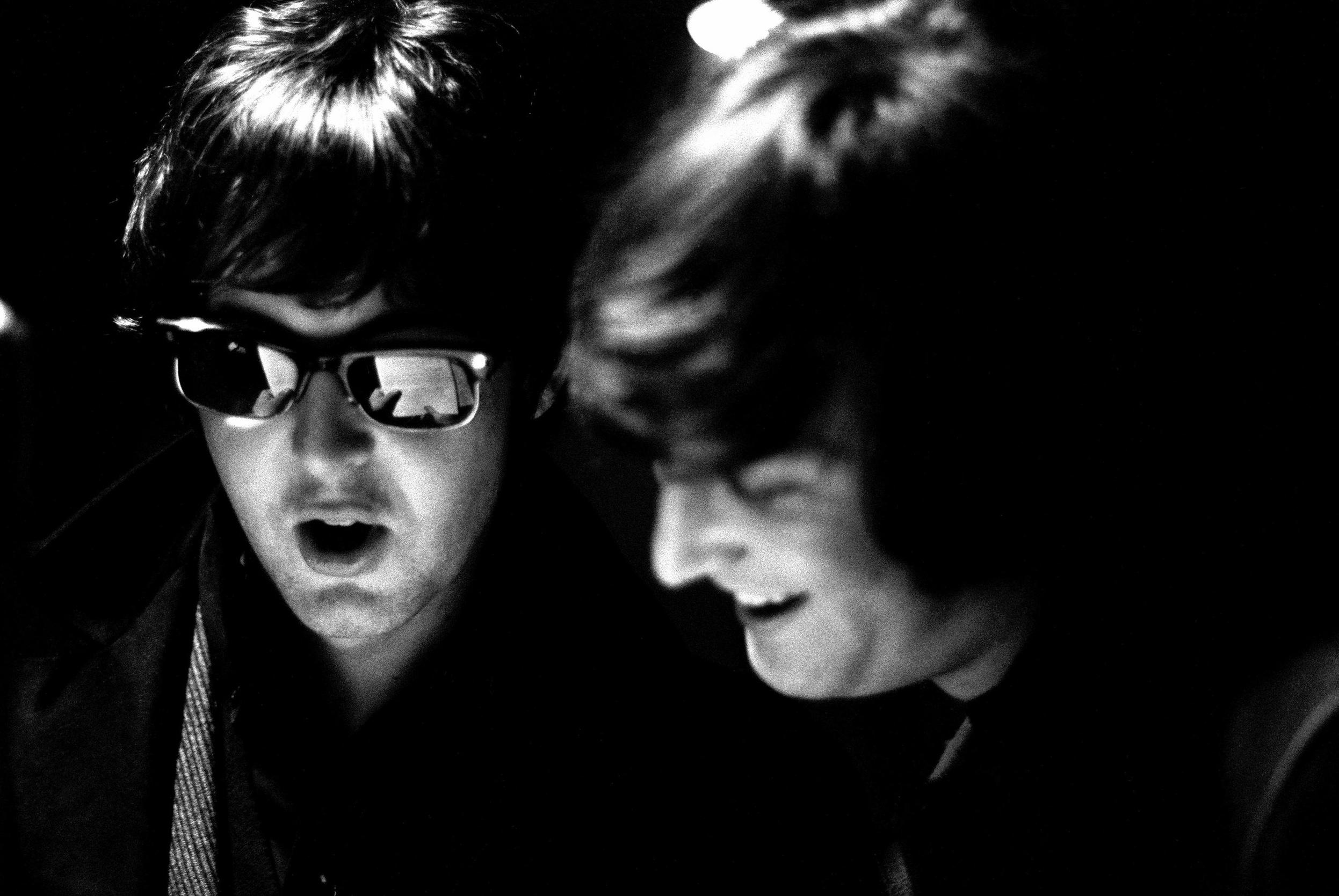 Paul McCartney and John Lennon of The Beatles pictured during the recording of their annual Christmas message to the groups’ fan club at the Marquee Studios in central London, 19th October 1965.

All limited edition prints in this collection are