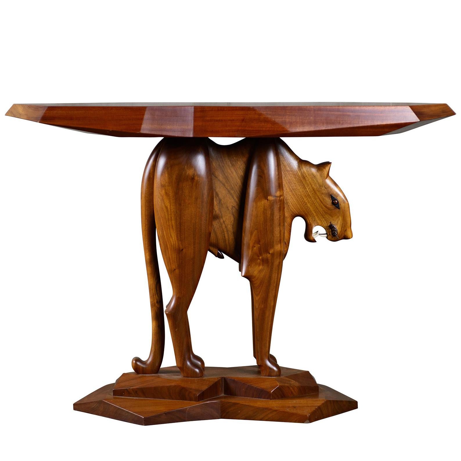 Robert Whitley Leopard Figure Table For Sale