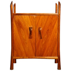 Robert Whitley Sculptural Walnut Studio Craftsman Cabinet, New Hope PA, 1970s