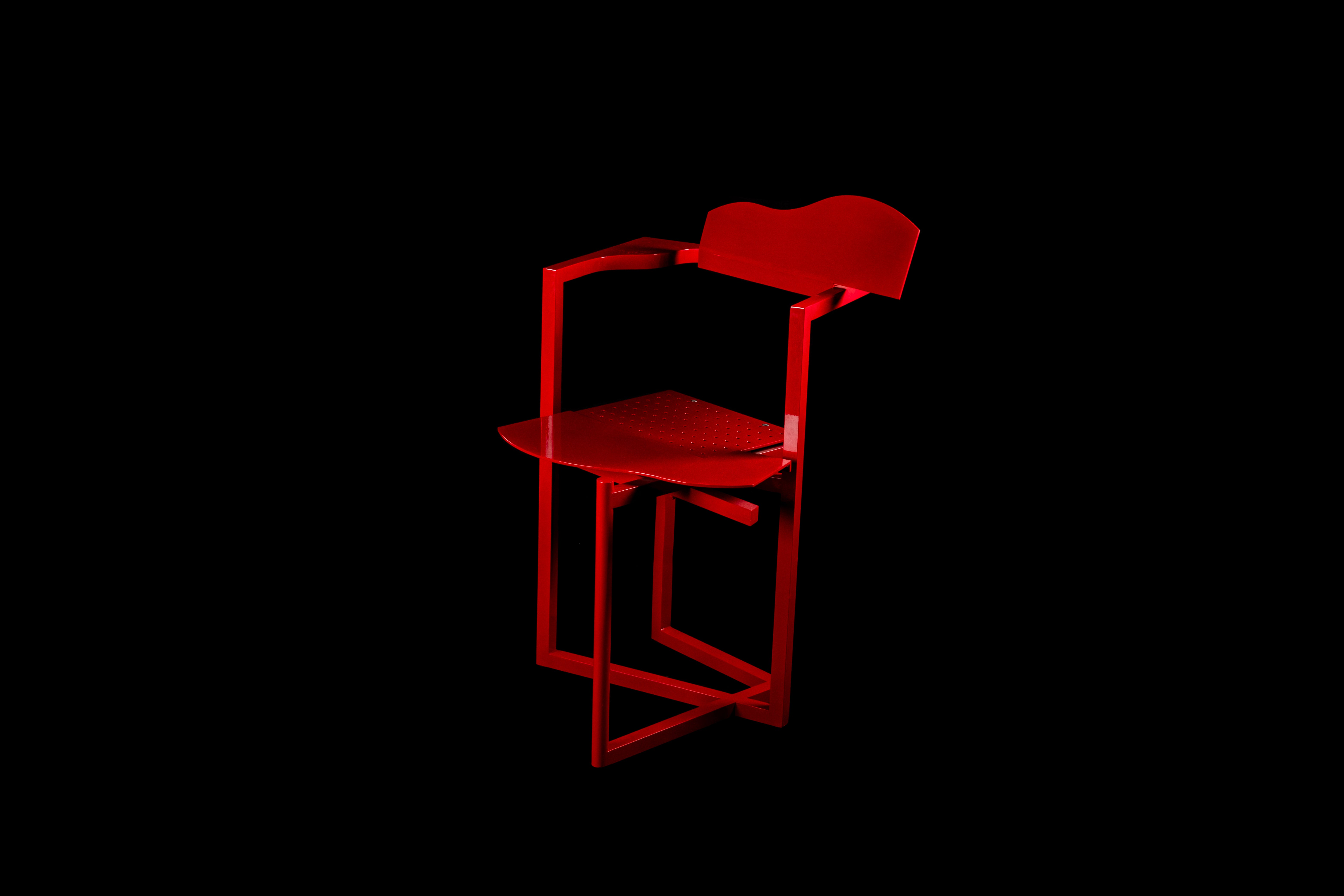 Aluminium Prototype de chaise Robert Whitton rouge manteau en poudre en vente