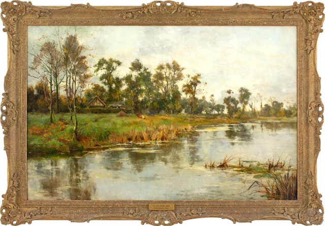 Robert Burrows (Circle), River Landscape With Cattle For Sale at 1stDibs