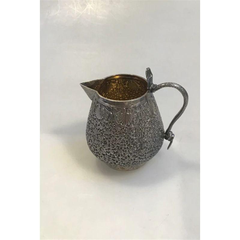 Robert & William Sorley Sterling Silver Creamer with Snake Handle In Good Condition For Sale In Copenhagen, DK