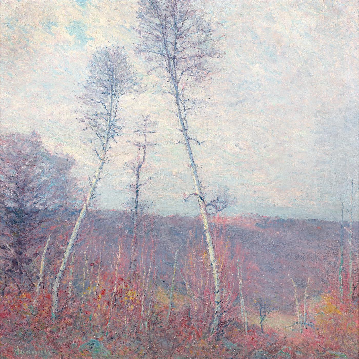 Robert William Vonnoh Landscape Painting - A Late Autumn Epic
