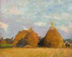 Etude pour "La Sieste" - Impressionistische Landschaft Öl von Robert William Vonnoh