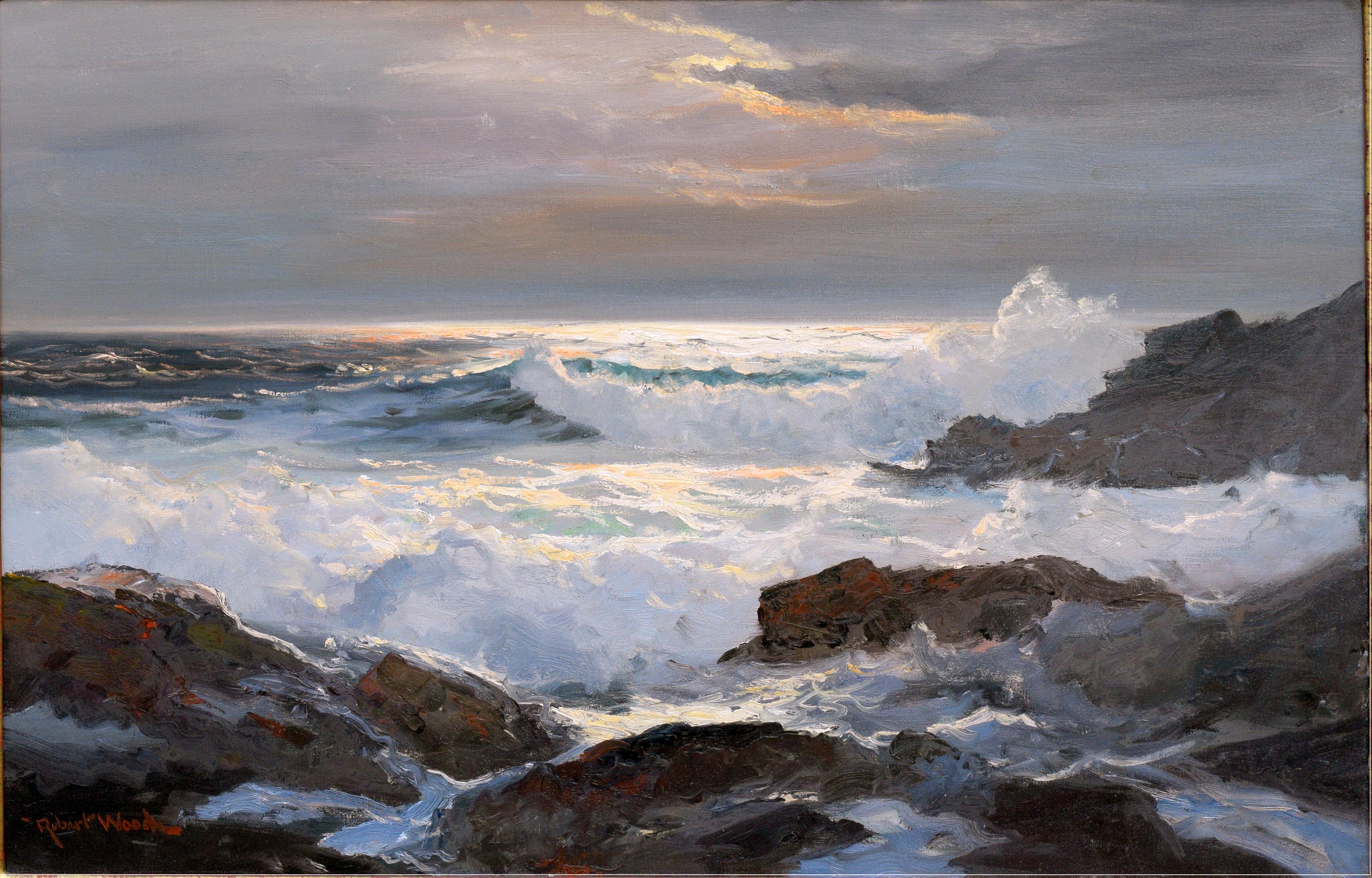 Laguna Surf Seascape by Robert W. Wood - Painting by Robert William Wood
