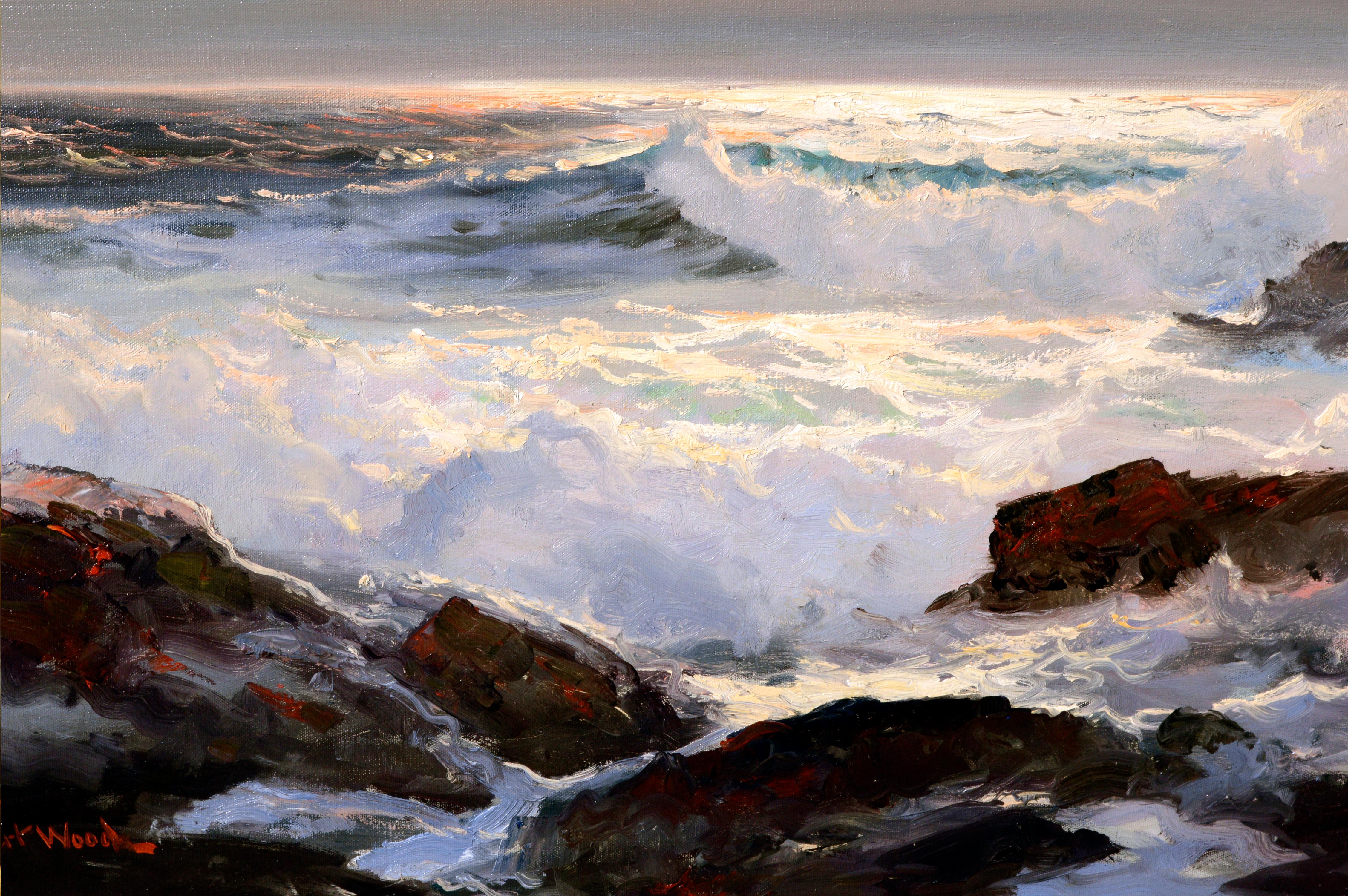 Laguna Surf Seascape by Robert W. Wood - American Impressionist Painting by Robert William Wood