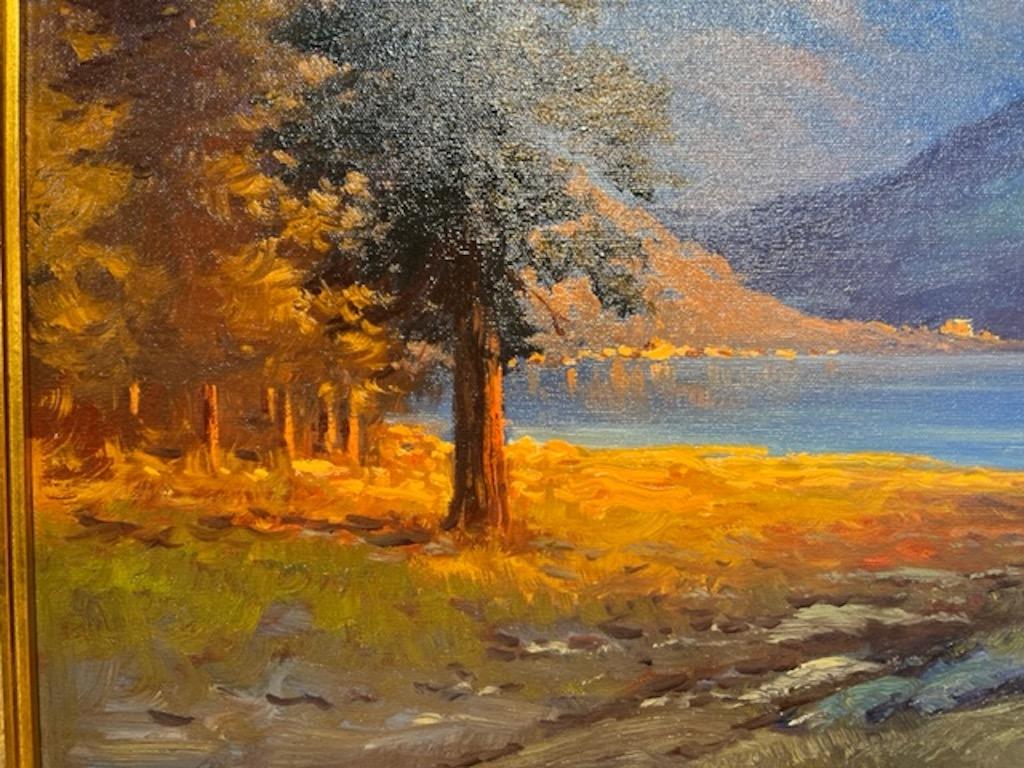Berglandschaft (Braun), Landscape Painting, von Robert William Wood