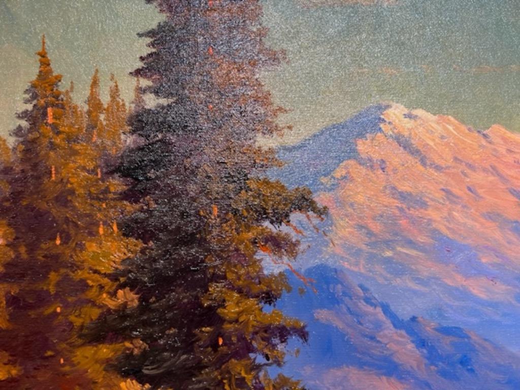 Mountain Landscape - Other Art Style Painting by Robert William Wood