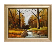 Robert William Wood Original Landscape Painting Oil On Canvas Signed River Art