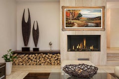 Robert William Wood Original Painting Oil On Canvas Large Signed Fall Landscape