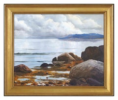 Robert William Wood Original Painting Oil On Canvas Signed Seascape Water Art