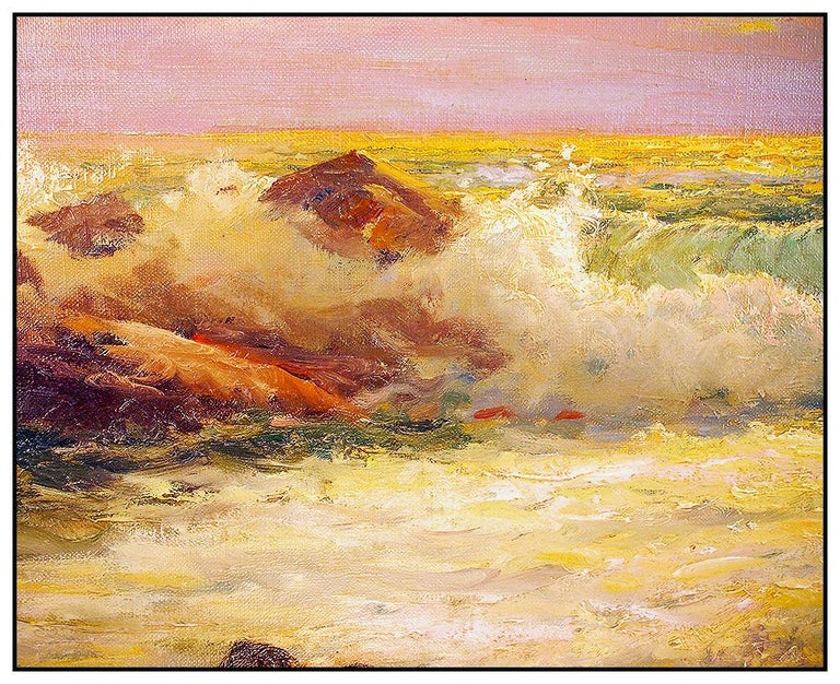 Robert William Wood - Robert Wood Large Original Painting Oil On Canvas