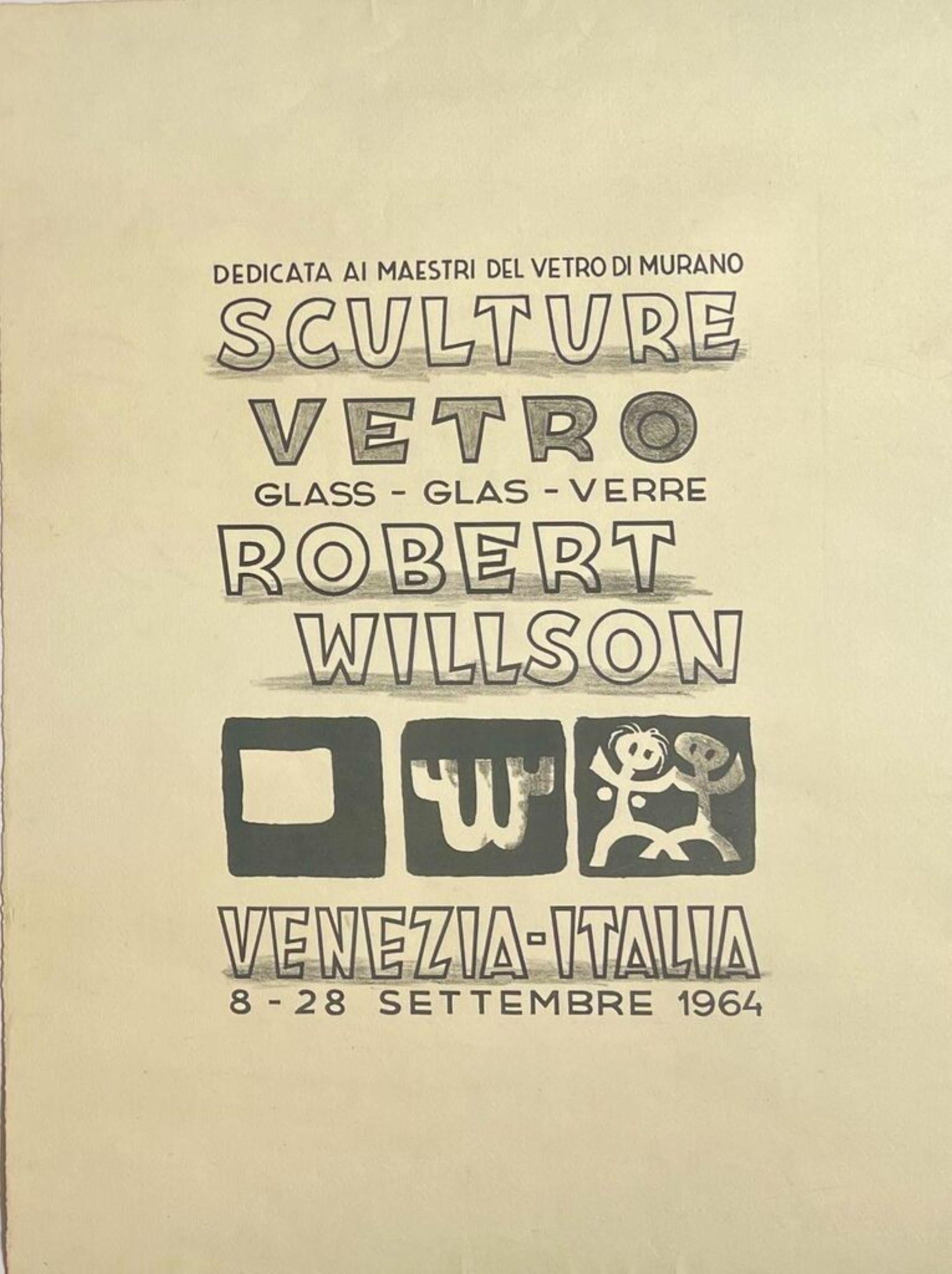 Sculpture - VETRO - DEDICATA AL MAESTRI DEL VETRO DI MURANO ROBERT WILLSON