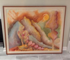 Robert Winslow Large Abstract Painting on Canvas