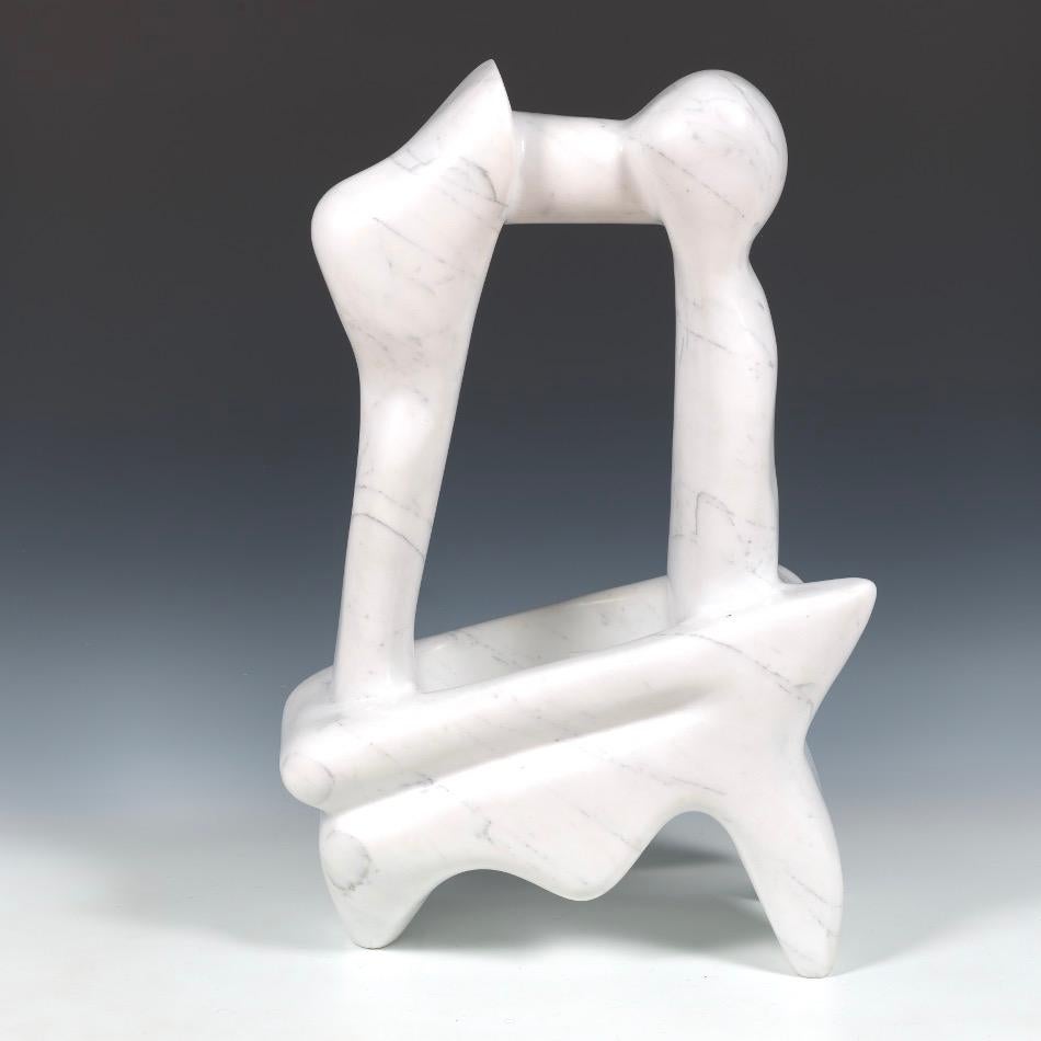 White Marble Form - Sculpture by Robert Winslow