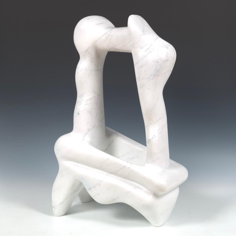 Robert Winslow Abstract Sculpture - White Marble Form