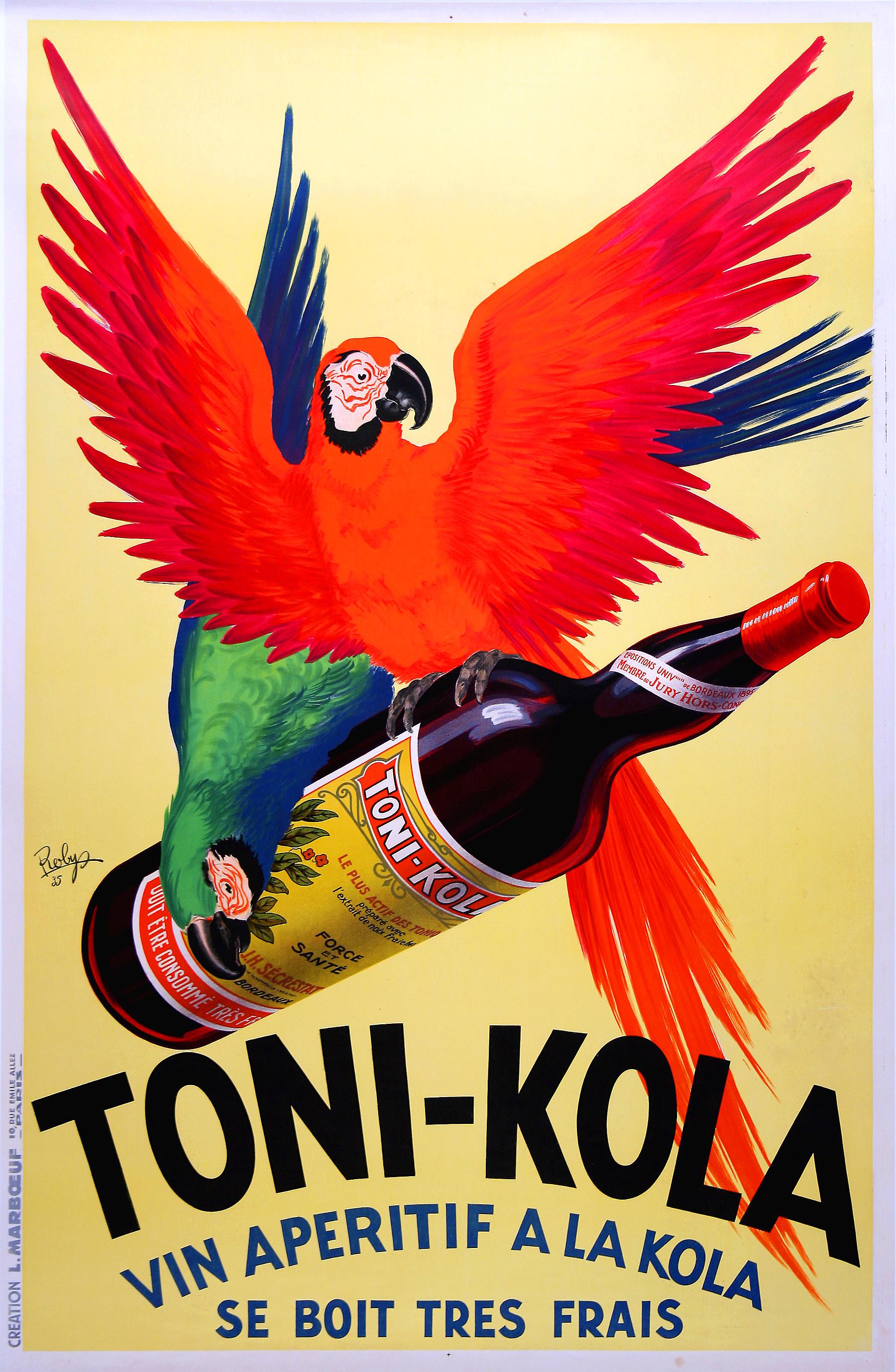 Toni Kola by Robys 1935 Original Vintage Poster - Print by Robert Wolff (a.k.a. Robys)