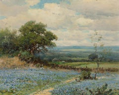 "BLUEBONNET HILLS"   IMAGE: 16 X 20 FRAME: 24 X 28 CIRCA 1940S