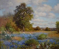 Vintage "Bluebonnets Texas Hill Country"  Circa 1930s 