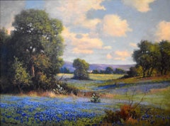 "Bluebonnets Texas Hill Country"  Circa 1930s 