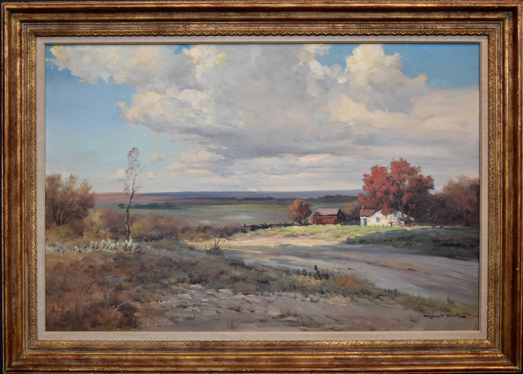 Robert William Wood Landscape Painting - "Freedom"  Texas Hill Country Ranch Landscape