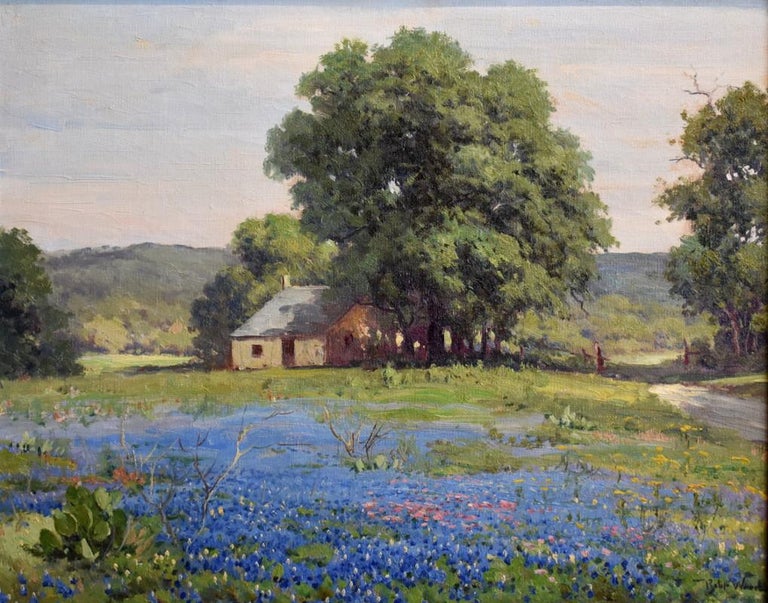 Robert Wood "Texas Hill Country Lanscape, Painting For