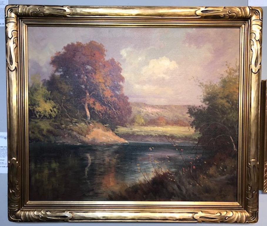 Texas Hill Country-Landschaft – Painting von Robert William Wood